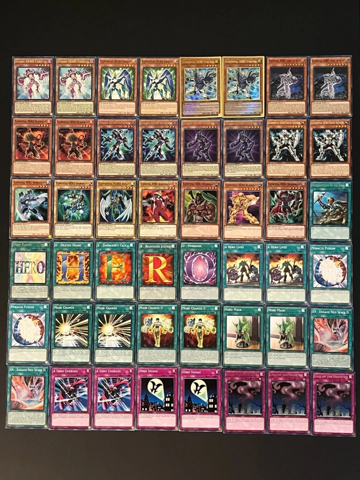 Yugioh Complete Competitive ELEMENTAL HERO DECK- STRATOS- PRISMA **HOT** + Bonus