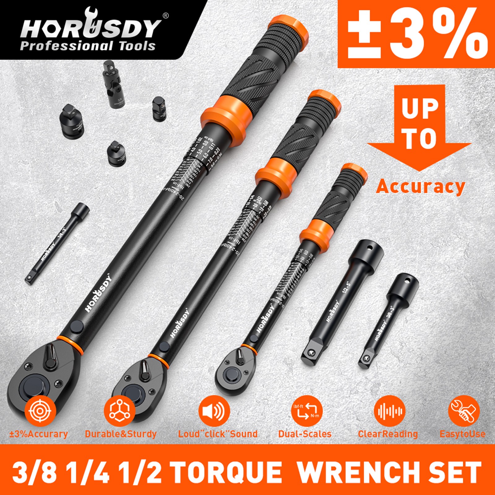 Torque Wrench Adjustable Torque Wrench 1/2\