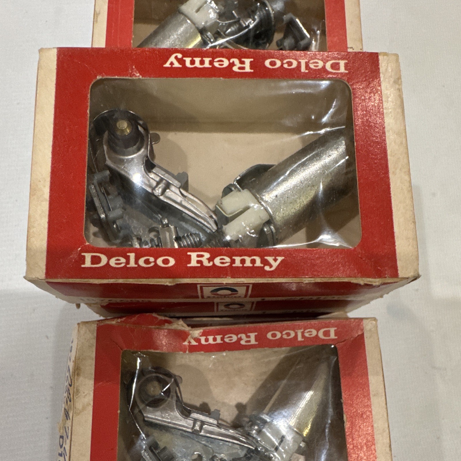Delco Remy Contact Condenser Set 1876600 #D1007 Vintage NOS new old stock part.