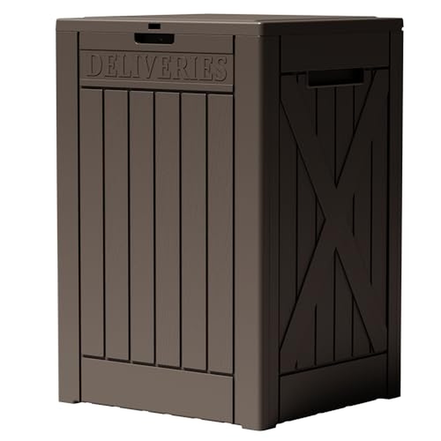 Greesum 52 Gallon Deck Box, Waterproof Storage Container, Dark Brown Greesum 52 Gallon Deck Box, Waterproof Storage Container, Dark Brown