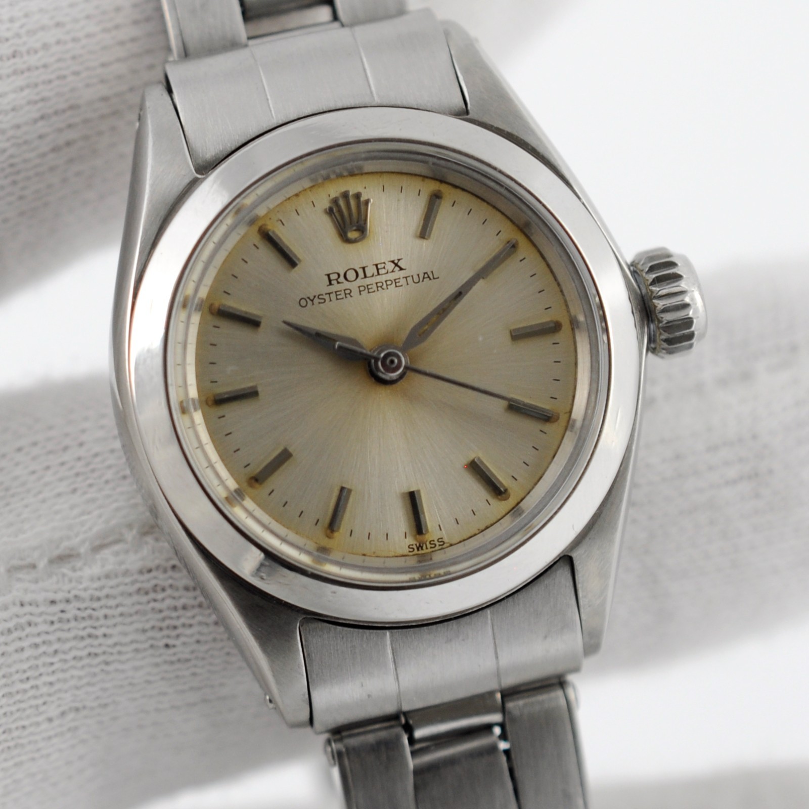 NO TARIFFS SWISS ROLEX OYSTER PERPETUAL LADIES 6618 AUTOMATIC STRETCH BRACELET