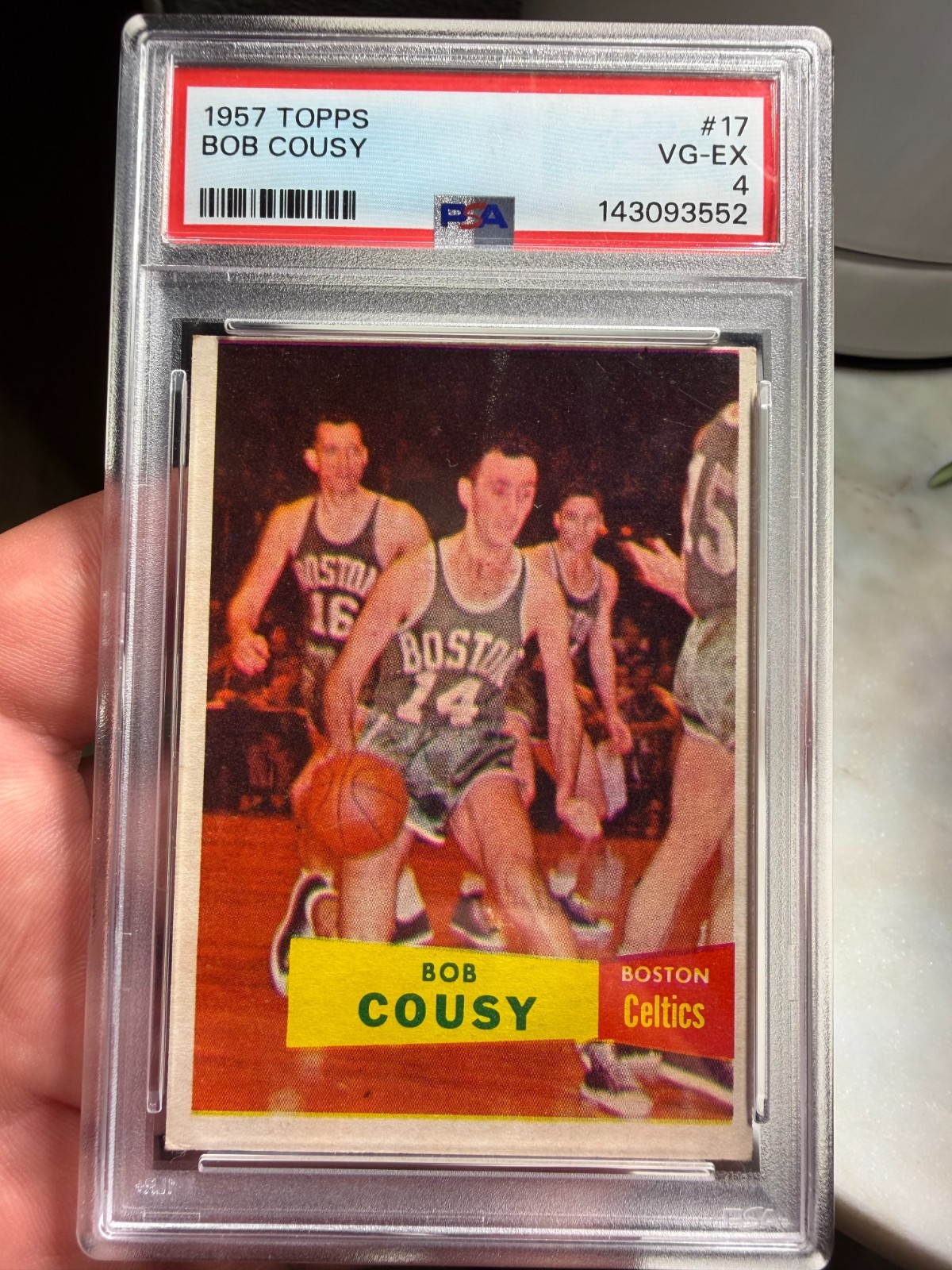 1957-58 Topps - Bob Cousy #17 (RC)