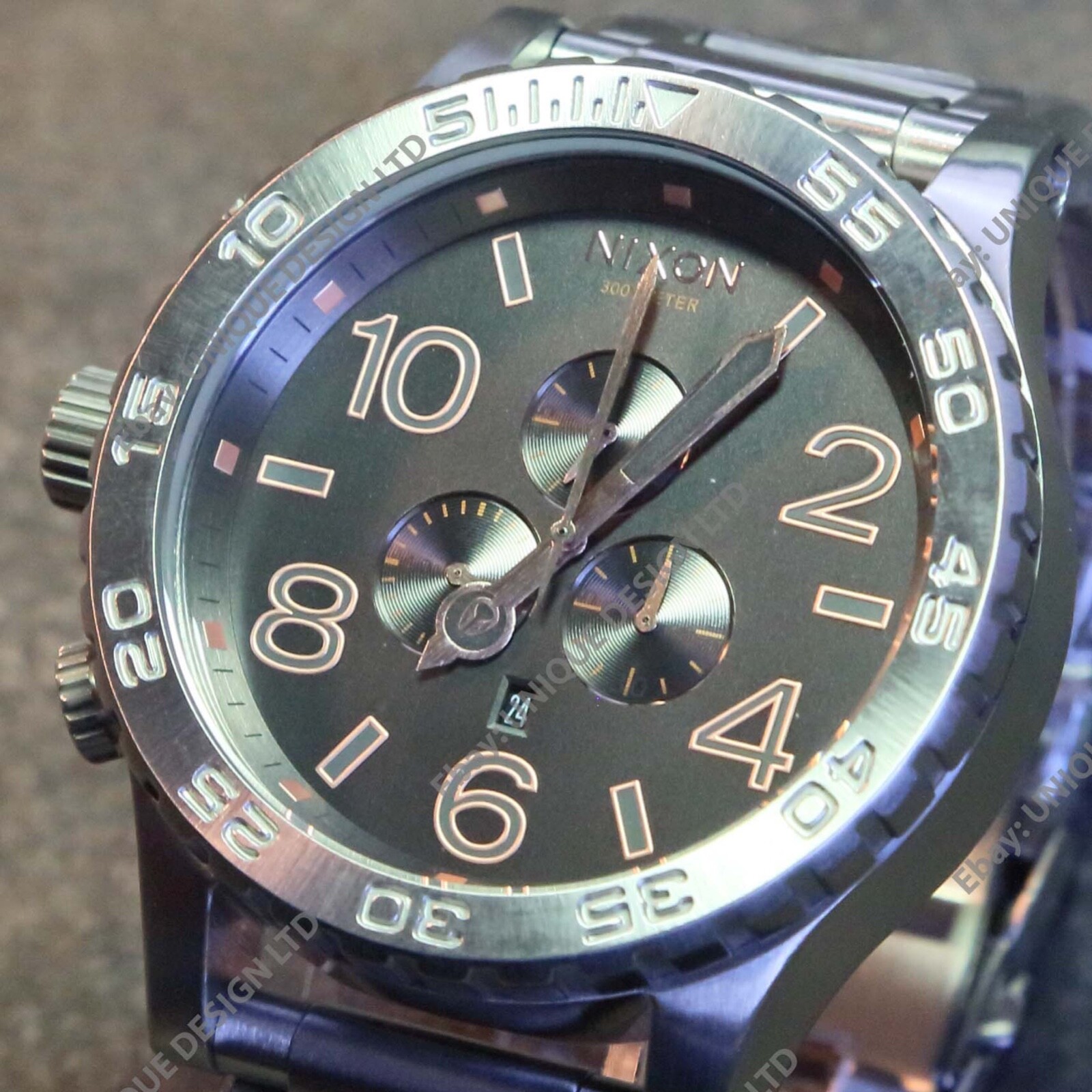US NEW NIXON 51-30 CHRONO GRAY ROSE men's Watch A083-2064 GIFT FAST SHIP