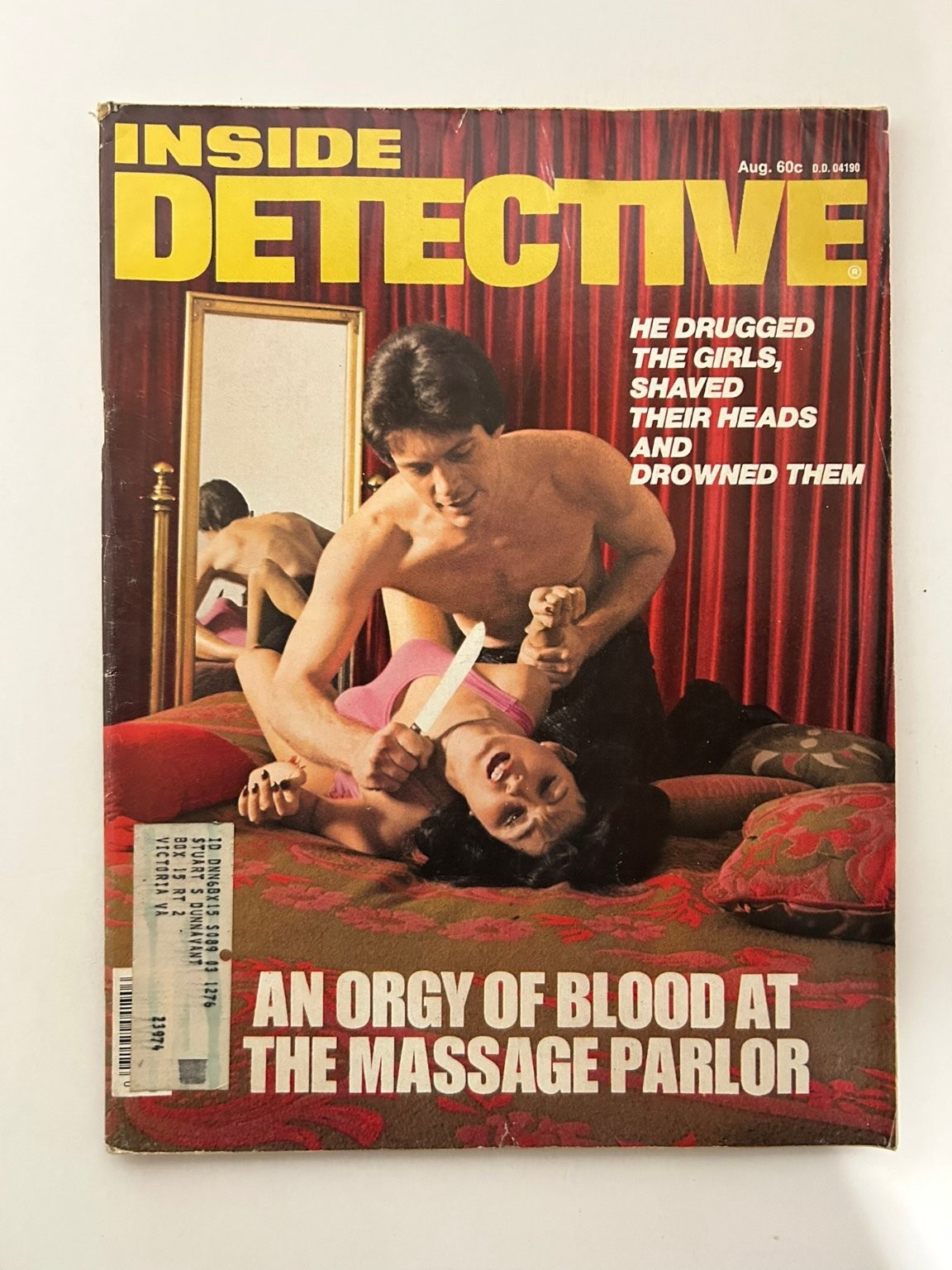 Inside Detective Magazine August 1976 True Crime Orgy Blood Massage Parlor Inside Detective Magazine August 1976 True Crime Orgy Blood Massage Parlor