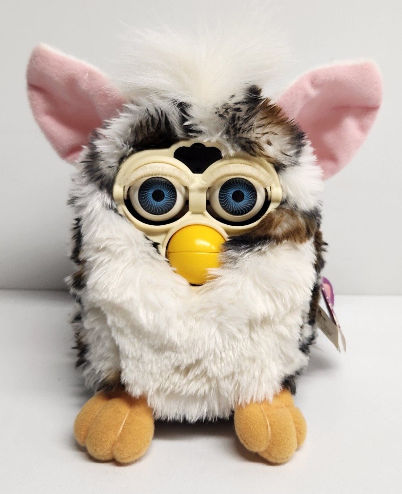 Vintage 1998 Snow Leopard Furby with Blue Eyes Tiger Electronics, Working Vintage 1998 Snow Leopard Furby with Blue Eyes Tiger Electronics, Working