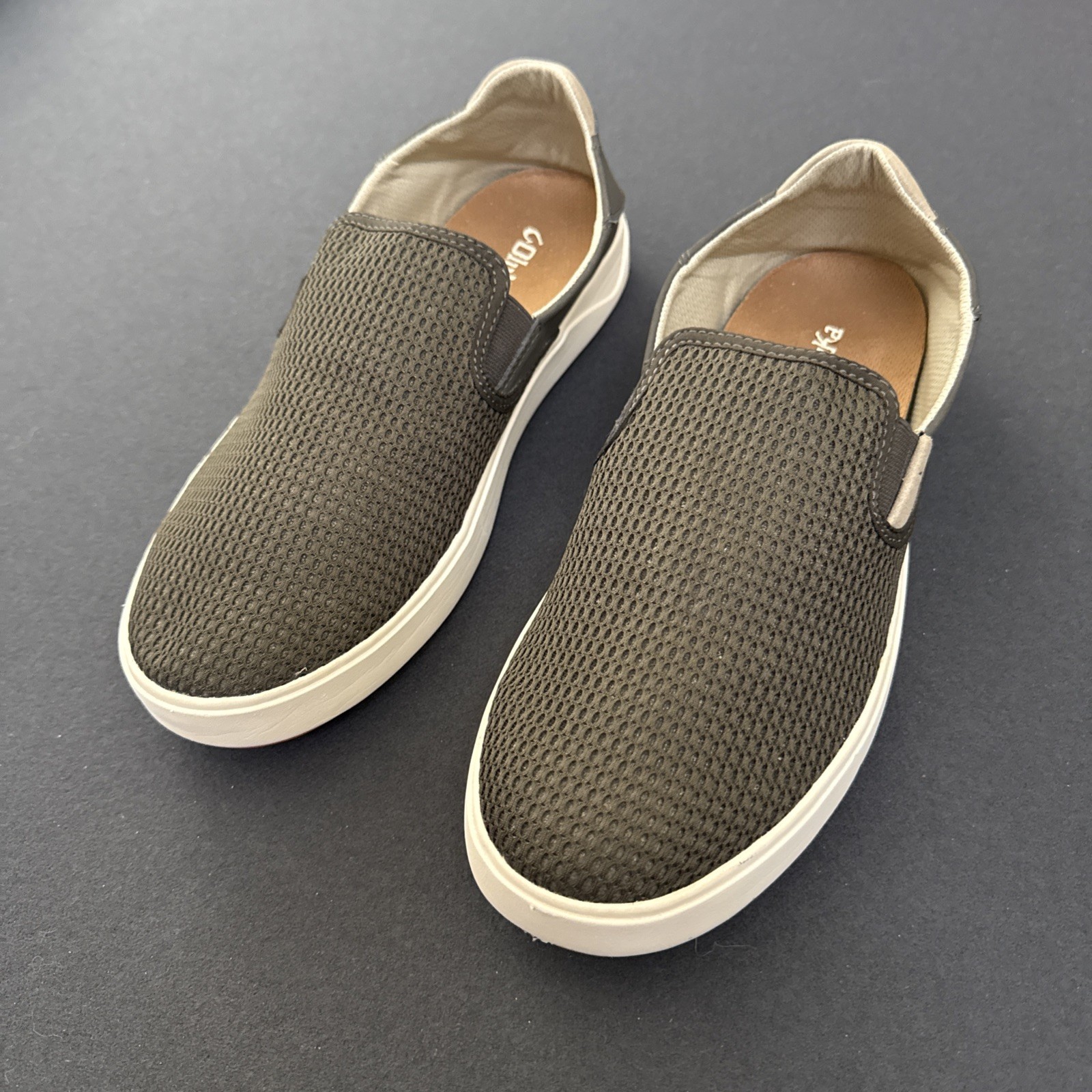 Olukai Lae\'ahi Shoes Mens 10.5 Kona Mesh Green Slip On Casual Beach Sneakers