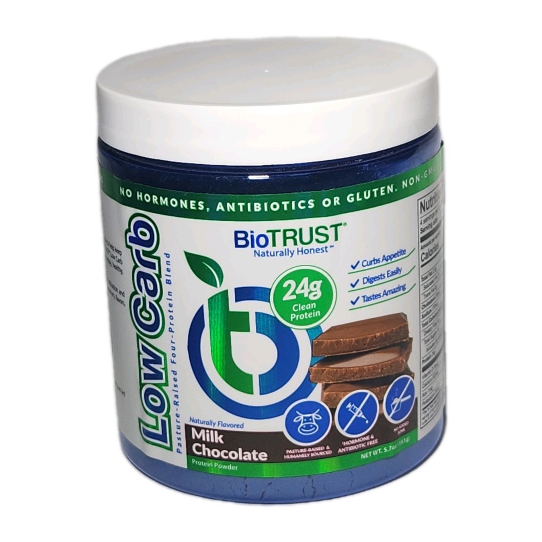 BioTrust Low Carb Protein Powder Milk Chocolate flavor. 5.7 Oz BB 8/26