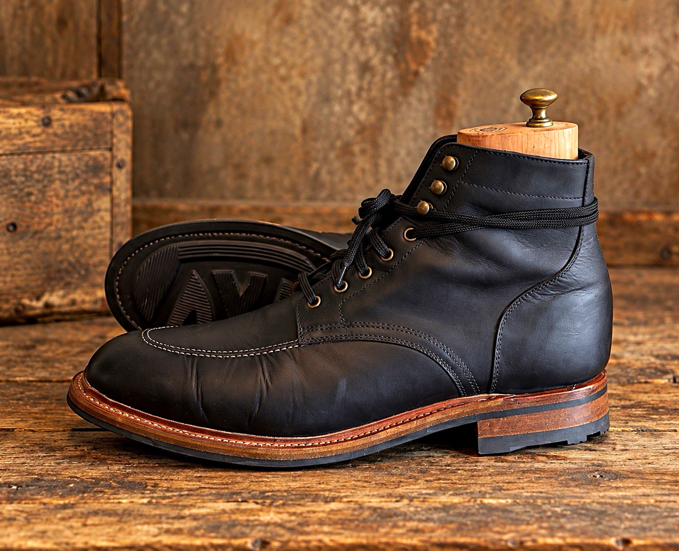 Men\'s Parkhurst Boot | Niagara | Black Full Grain Leather | 602M Last | 13M US Men\'s Parkhurst Boot | Niagara | Black Full Grain Leather | 602M Last | 13M US