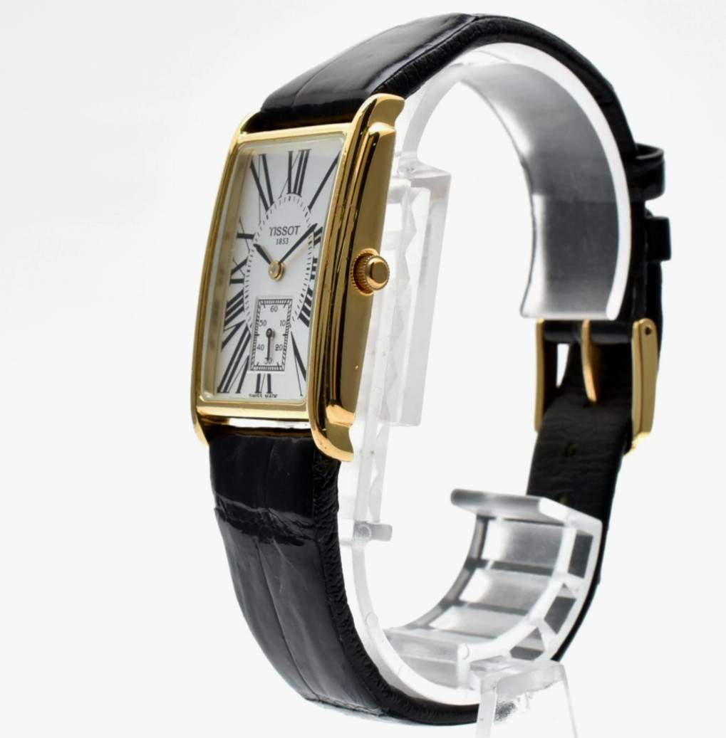 Vintage [EXC+5] Tissot A282K Gold Small Second Roman 23mm Qz Ladies Watch JAPAN