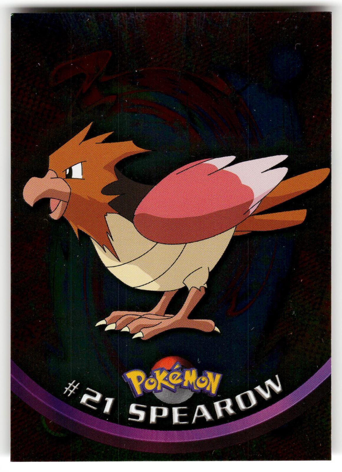 Spearow #21 Topps TV Animation Series 1 Blue Label Pokemon Holo Foil LP