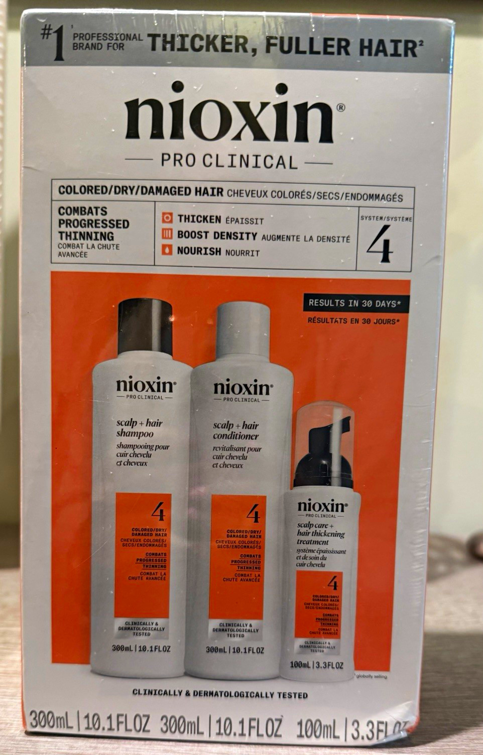 Nioxin Pro Clinical System 4 Hair Thickening Kit – NEW