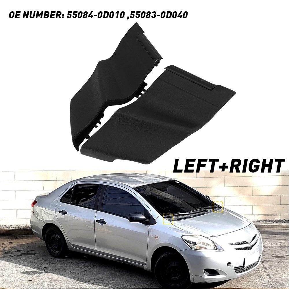 For 2006-2010 Toyota Yaris Pair Front Left & Right Windshield Wiper Cowl Cover