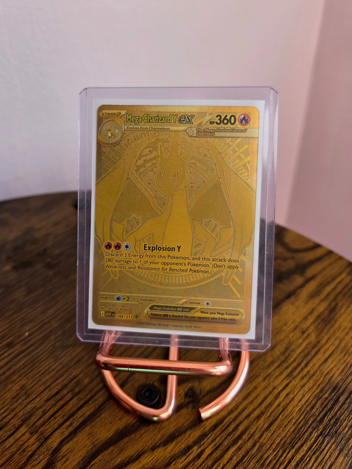 Pokemon TCG: Mega Charizard Y EX 294/217 Ascended Heroes Secret FA Holo EN