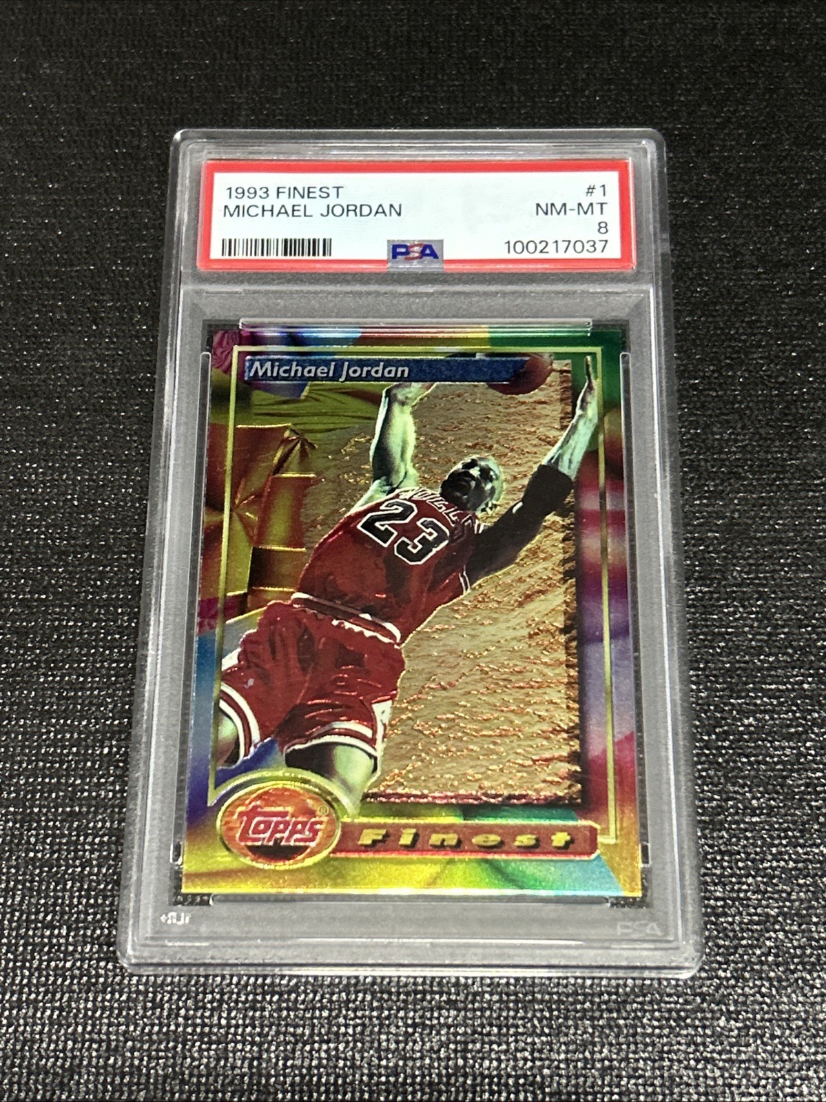 1993-94 Topps Finest - Michael Jordan #1 - PSA 8 1993-94 Topps Finest - Michael Jordan #1 - PSA 8