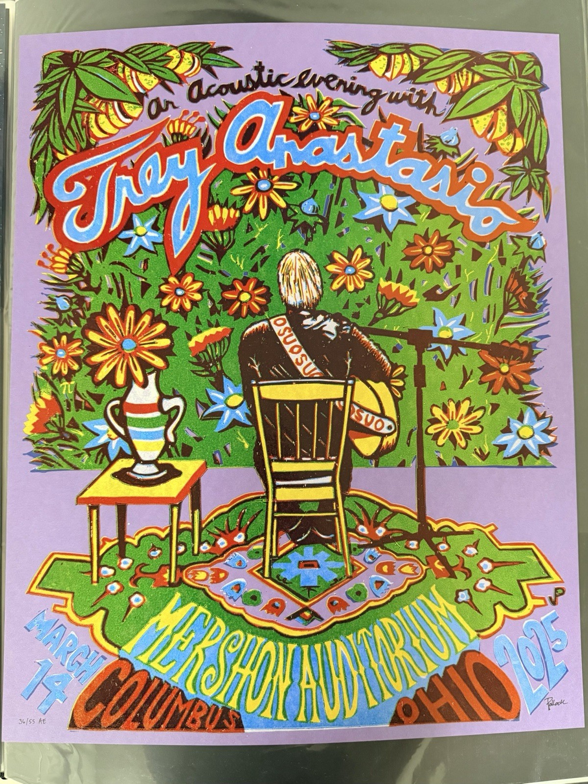 Jim Pollock Trey Anastasio Mershon Auditorium Poster Print Purple Variant Phish