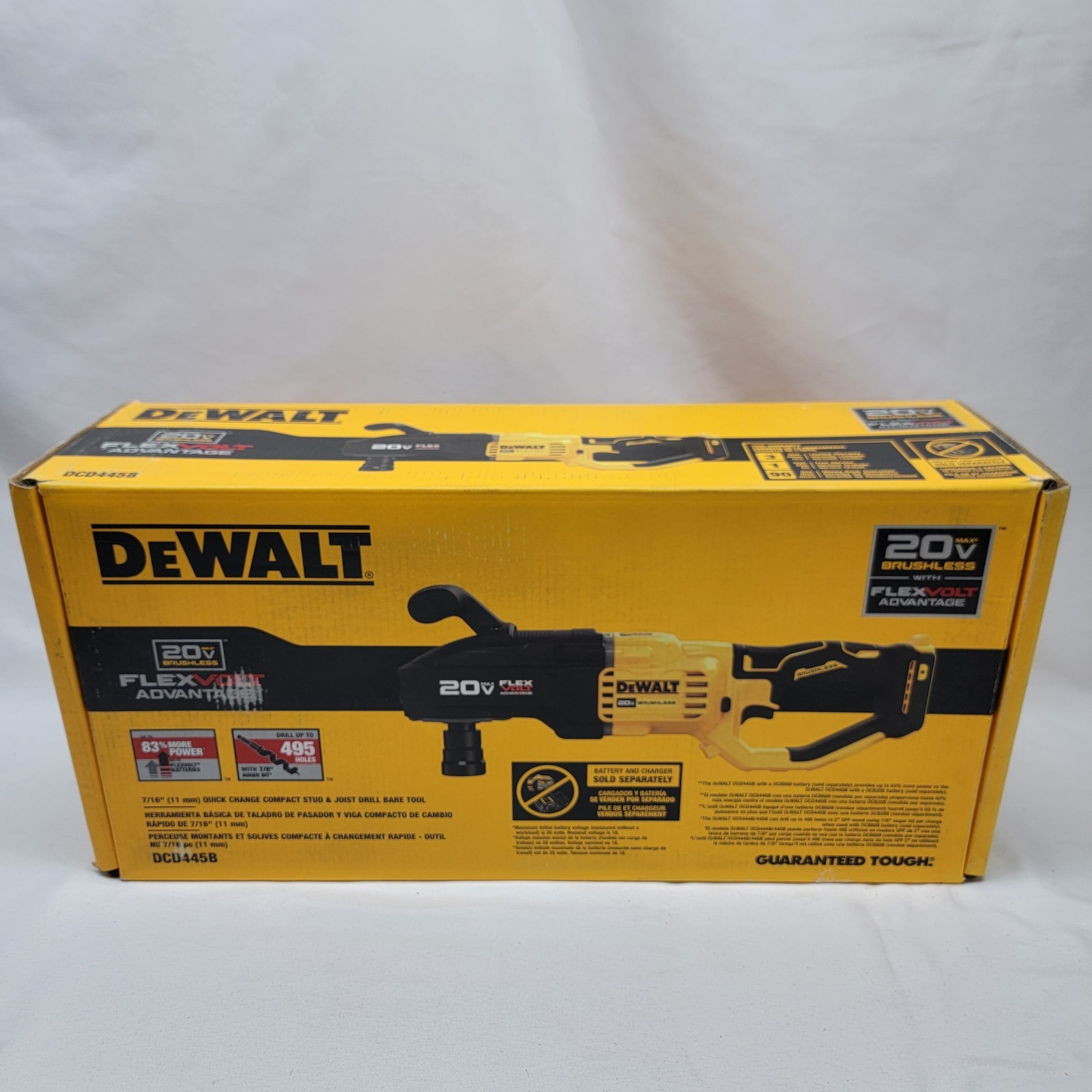 DeWALT DCD445B Brushless Cordless 7/16\'\' Compact Quick Change Stud & Joist Drill