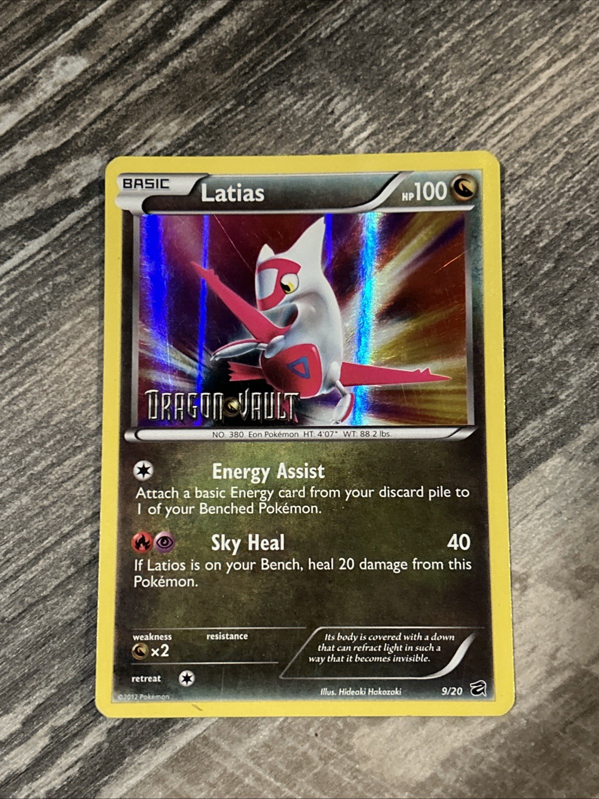 Pokémon Latias 9/20 Dragon Vault Holo Stamped LP