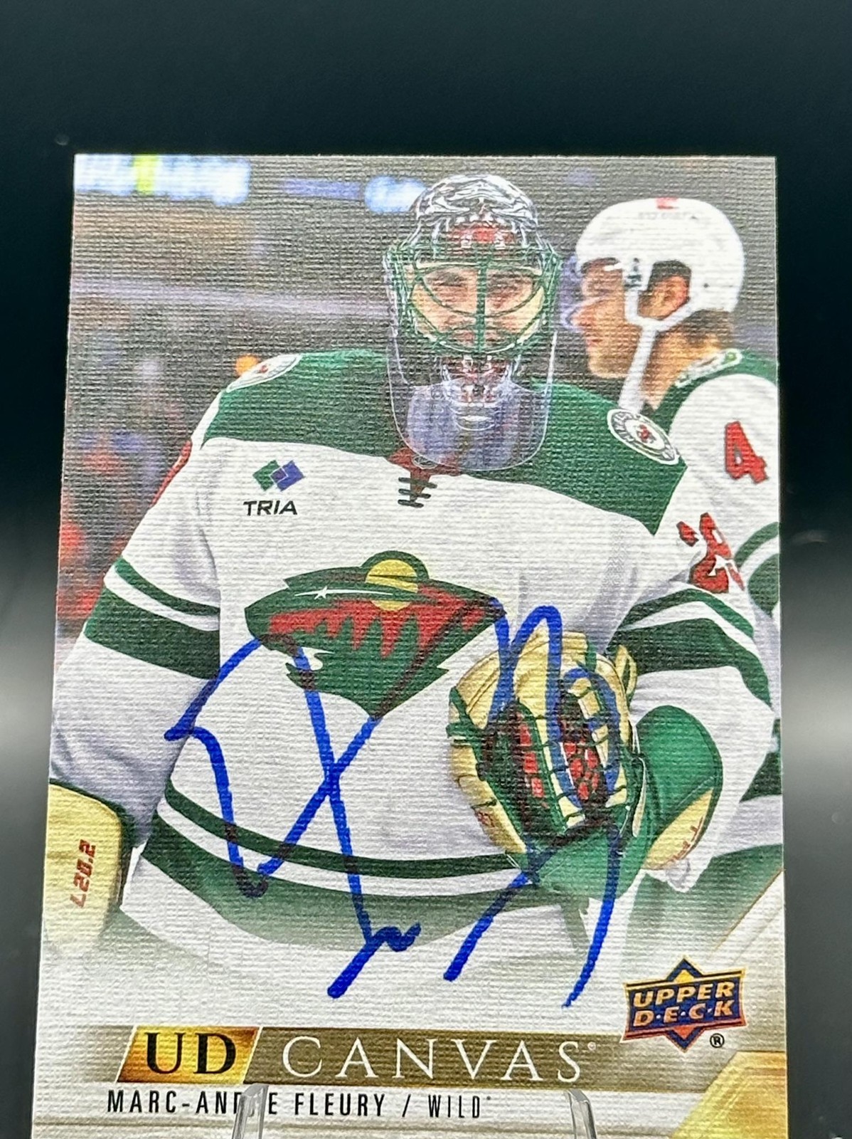 2022-23 Upper Deck Extended UD Canvas Marc-Andre Fleury C309 IP Auto Wild