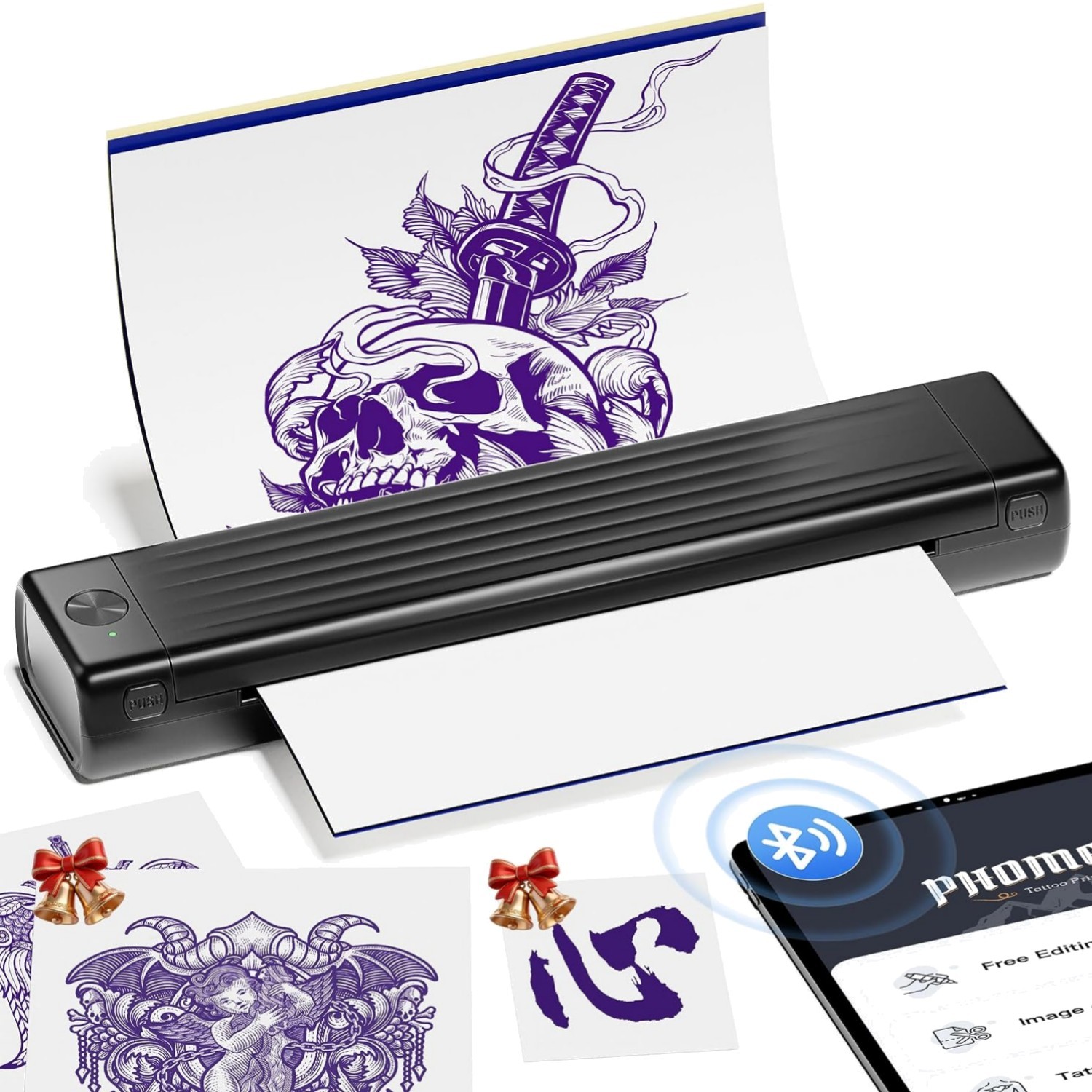 Compact AI Tattoo Stencil Printer for Artists & Beginners - Wireless Bluetooth