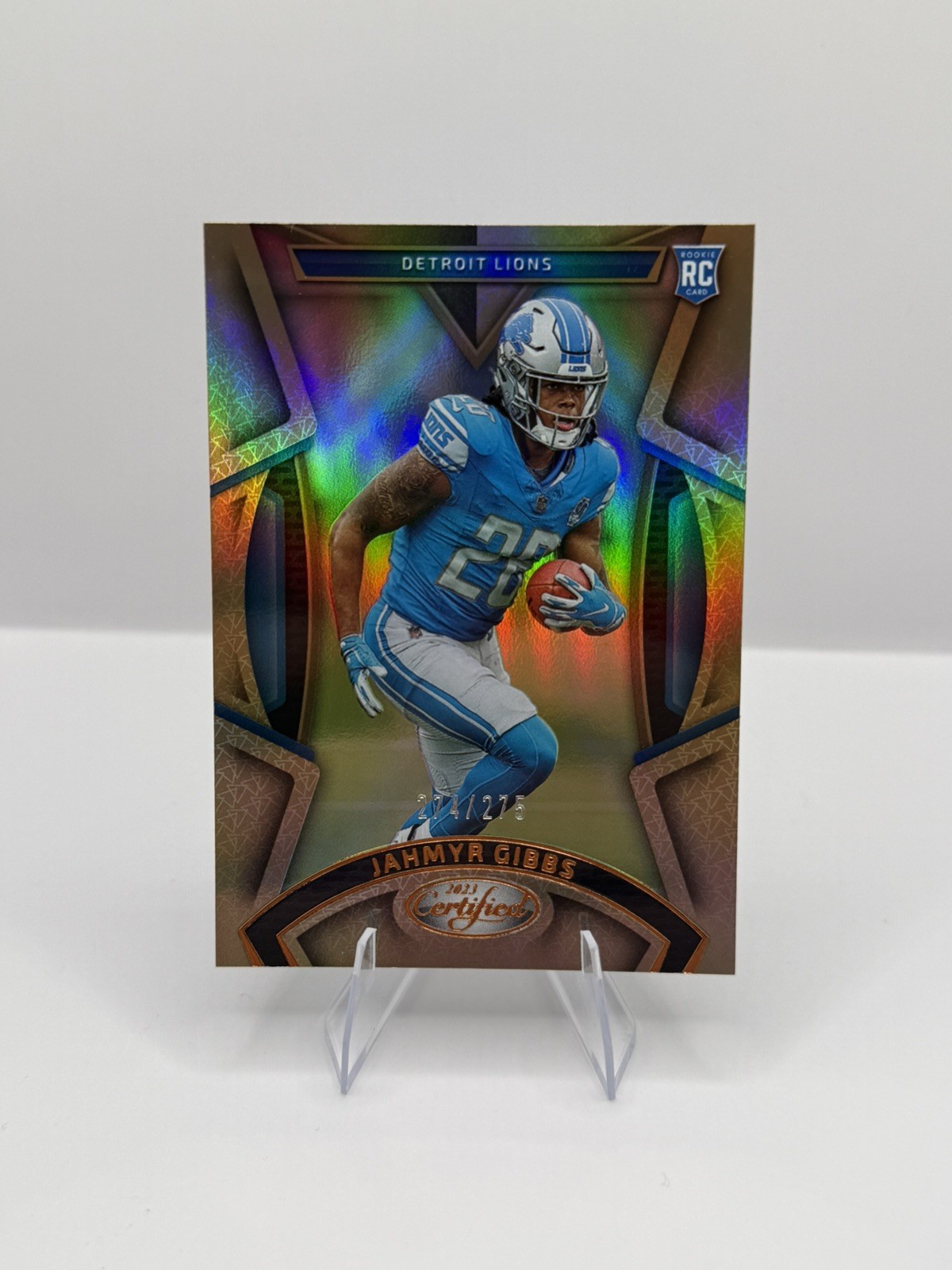 2023 Panini Certified - Rookies Jahmyr Gibbs #184 Mirror Bronze /275 (RC)