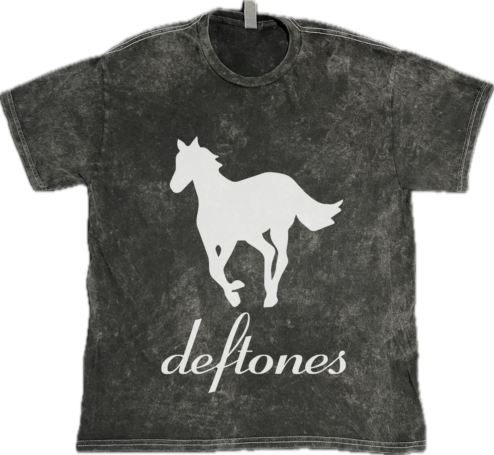 Deftones White Pony T-Shirt Hard Rock Music on Mineral Wash Vintage Washed Tee