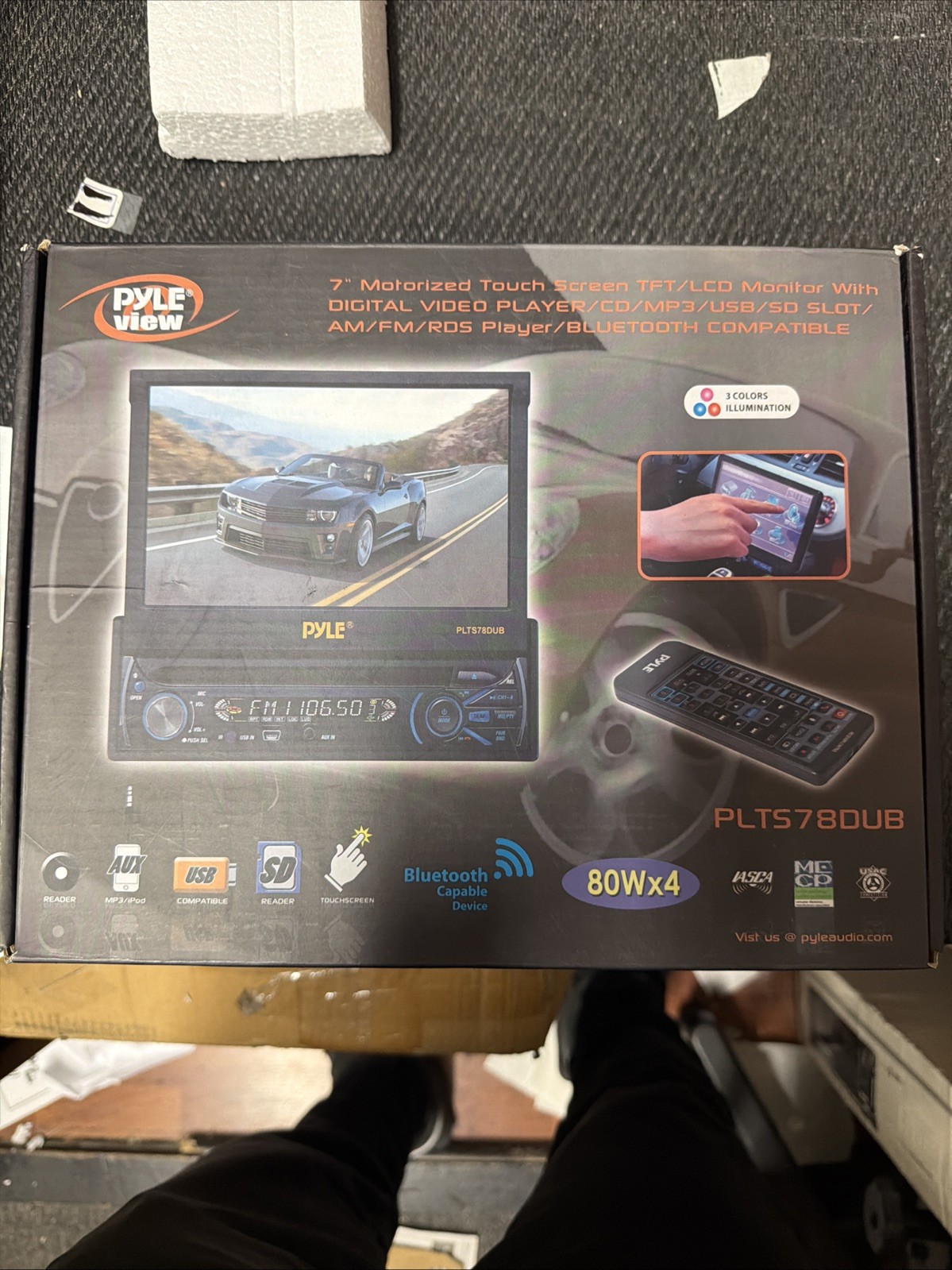 Pyle PLTS78DUB 7” Motorized Touchscreen Car Stereo CD MP3 USB SD Bluetooth Pyle PLTS78DUB 7” Motorized Touchscreen Car Stereo CD MP3 USB SD Bluetooth