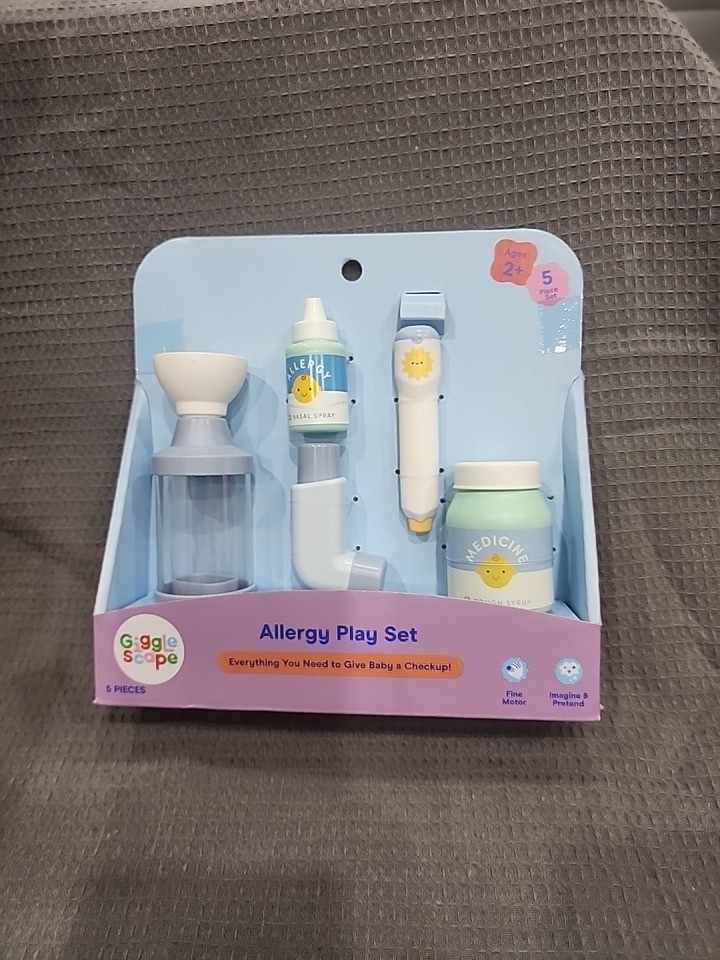 Giggle Scape Baby Doll Allergy 5 Piece Play Set - Ages 2+ Fine Motor Skills