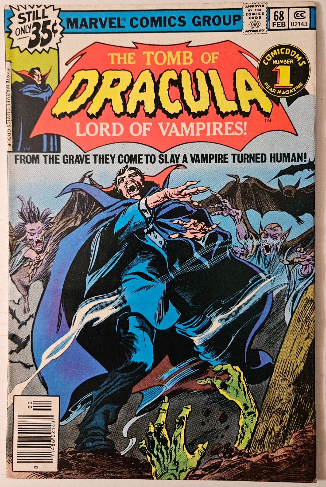 Tomb of Dracula #68, Marvel Comics, 1979. VF-.