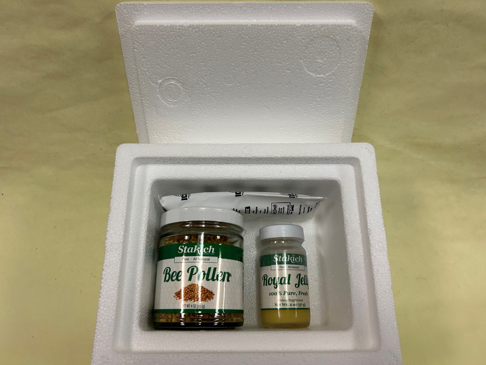 2oz FRESH ROYAL JELLY and 4oz BEE POLLEN 100% PURE NATURAL HIGH STRENGTH PREMIUM