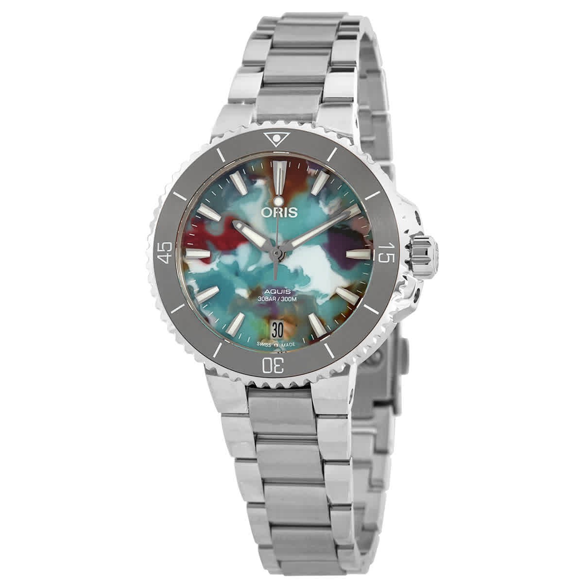 Oris Aquis Date Upcycle Edition Automatic Multicoloured Dial Men's Watch 01 733