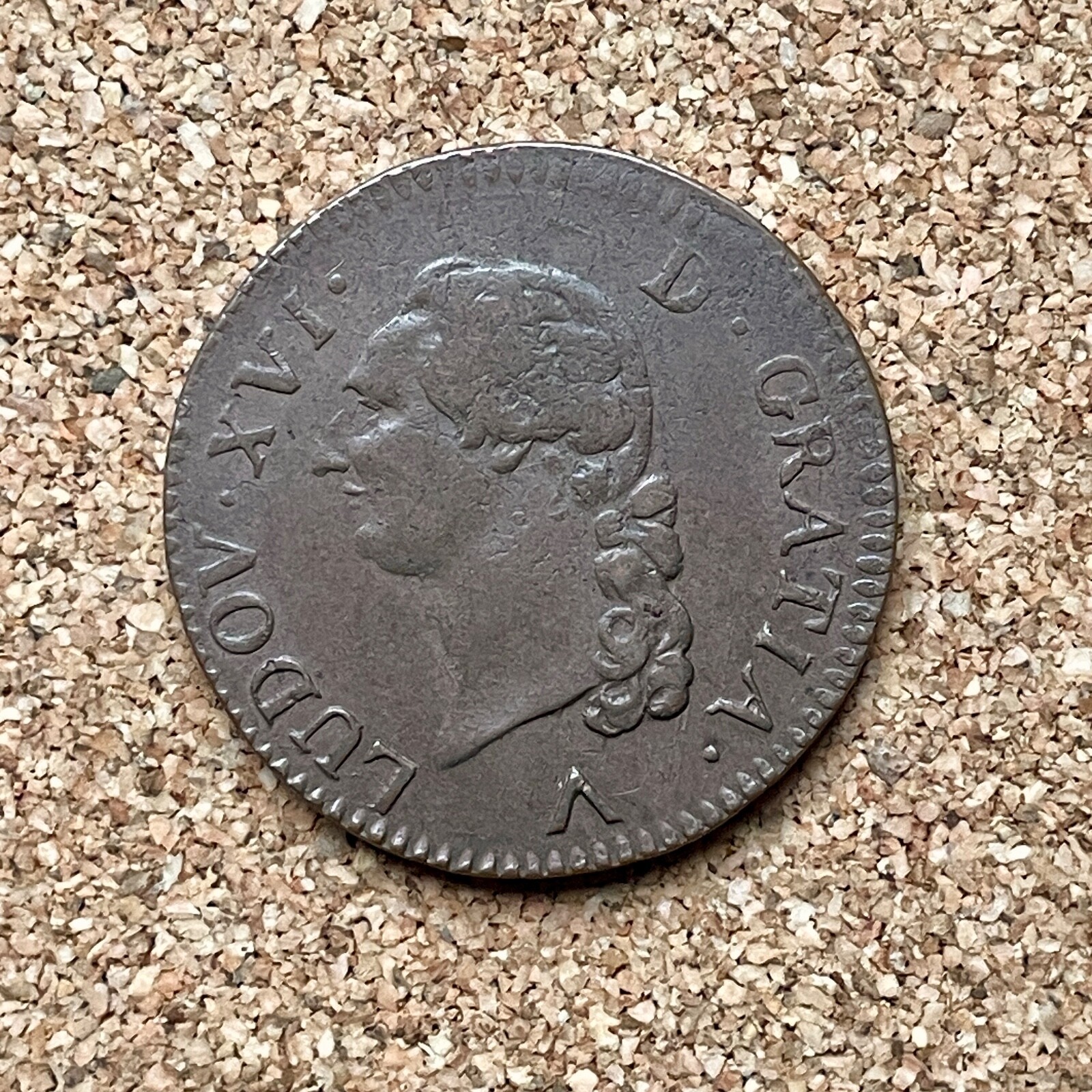 France Louis XVI Sol 1781 W Lille, Exceptional Condition. E24174
