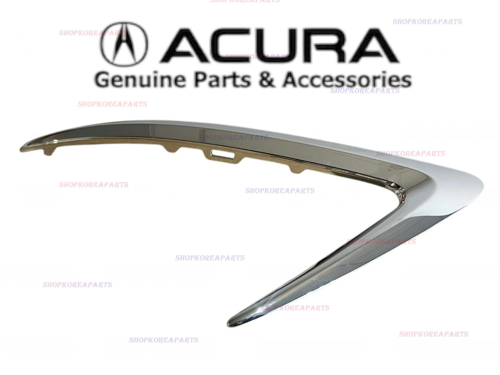 19 - 22 ACURA ILX PASSENGER BUMPER FOG LIGHT GRILL GRILLE MOLDING TRIM CHROME