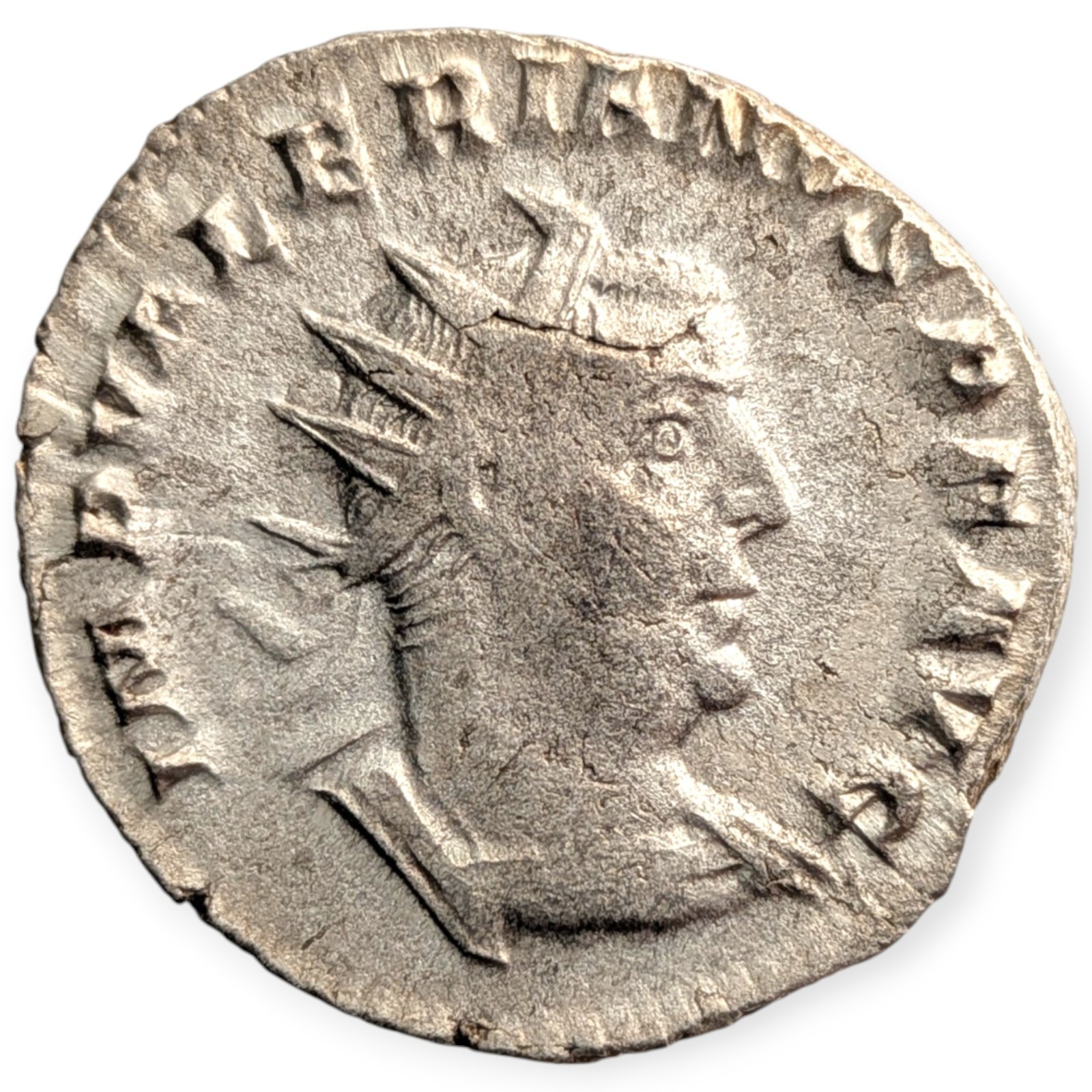 Valerian 257-258 AD Billon Antoninianus Vict Part Roman Empire Ancient Coin 2Q