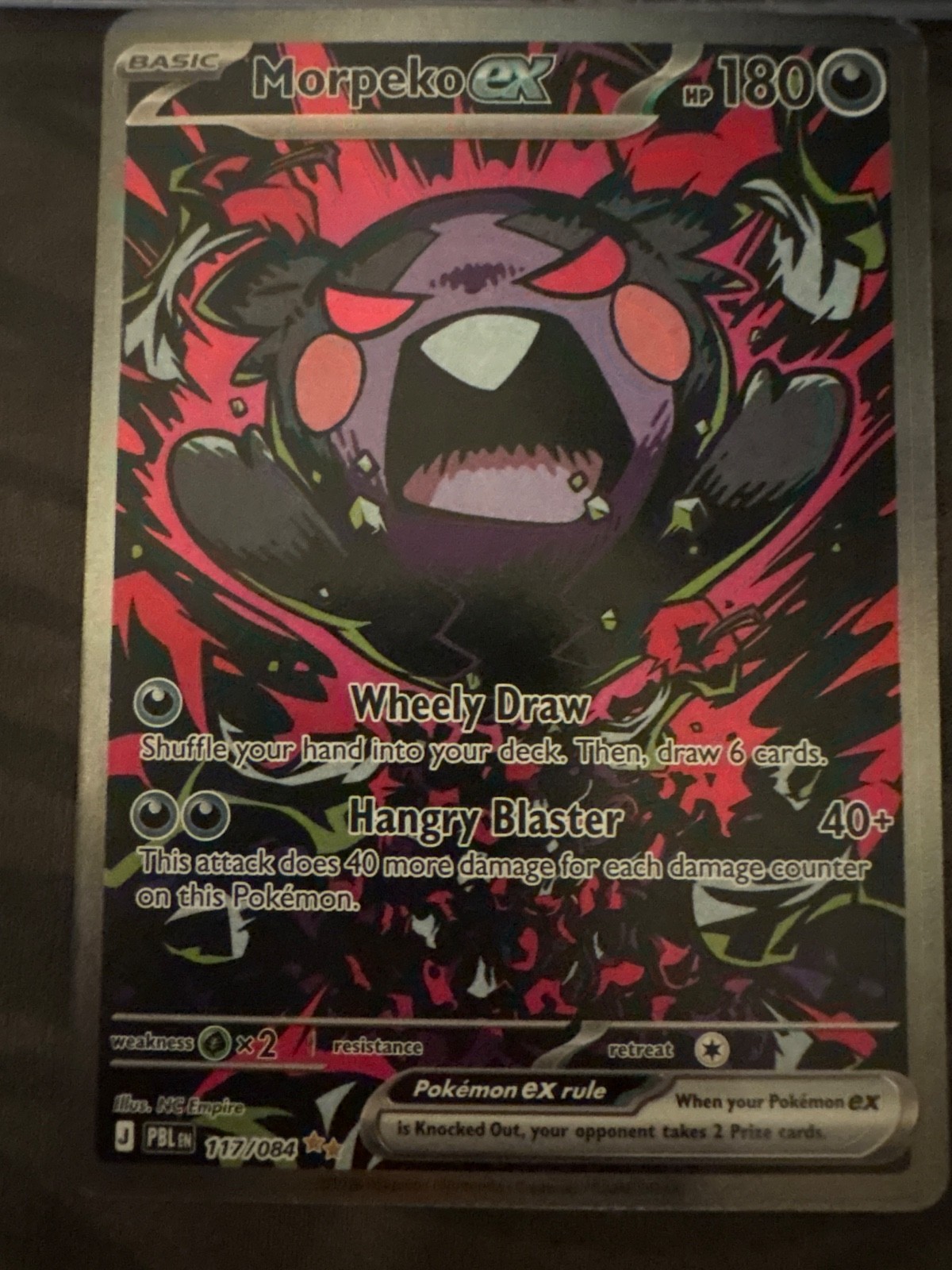 Morpeko ex 117/084 Me05: Pitch Black Holo Morpeko ex 117/084 Me05: Pitch Black Holo