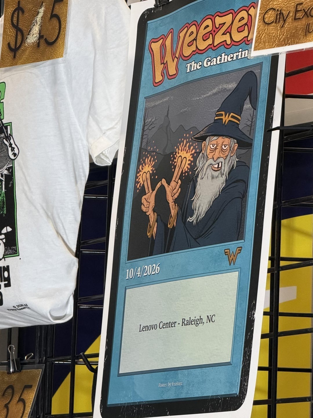 Weezer The Gathering Poster October 4 2026 Lenovo Center Raleigh NC 10x24\