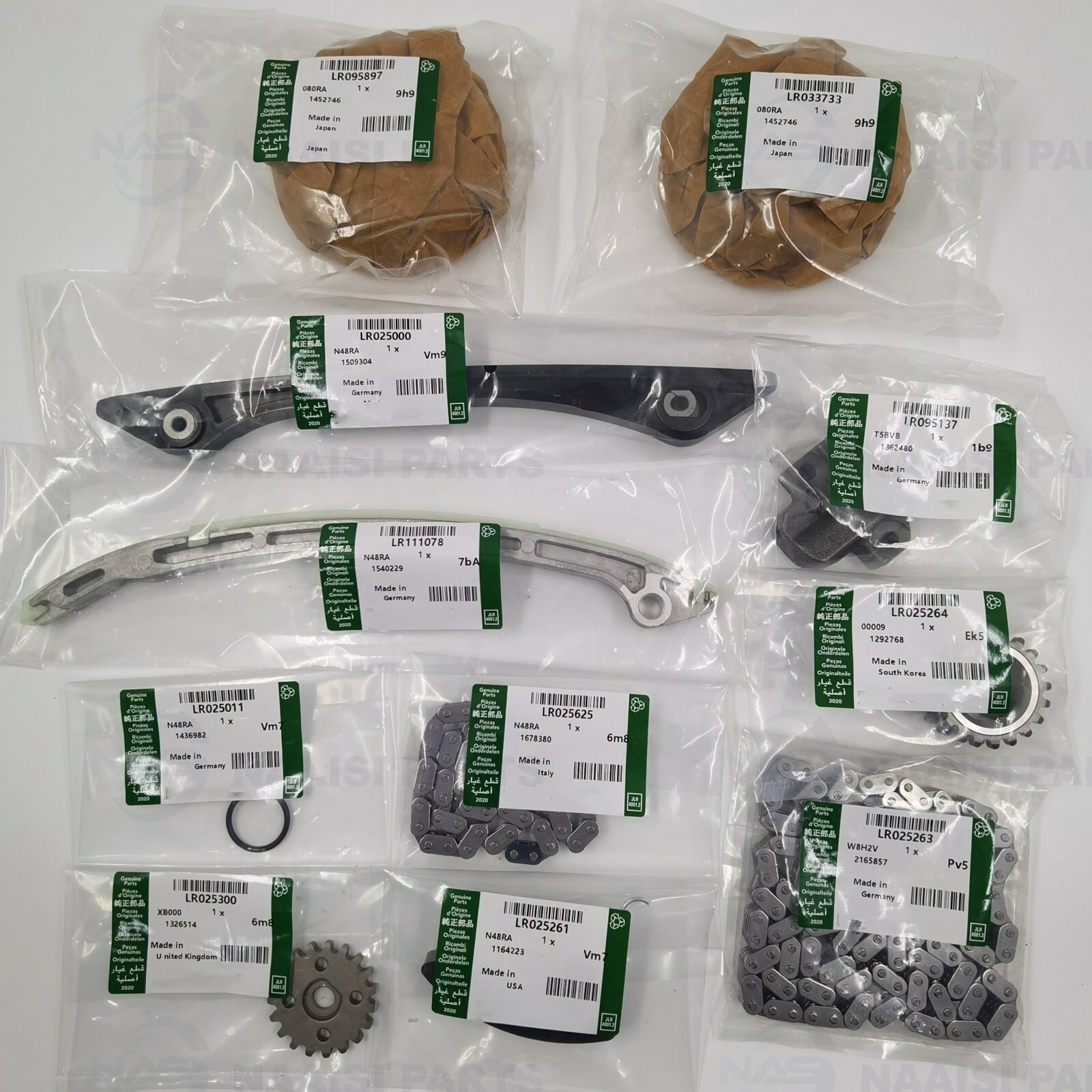 11Pcs OEM PAIR VVT Gear Timing Chain Kit for Range Rover Evoque 2.0L LR095897 11Pcs OEM PAIR VVT Gear Timing Chain Kit for Range Rover Evoque 2.0L LR095897