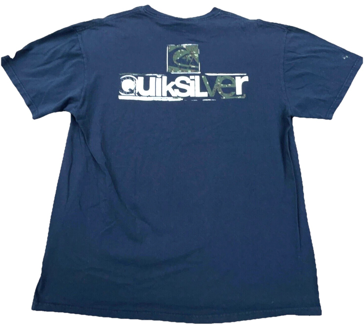 Vintage Y2K Quiksilver Shirt Men Large Blue Skate Tee Surf 2000s 2 Sided Navy * Vintage Y2K Quiksilver Shirt Men Large Blue Skate Tee Surf 2000s 2 Sided Navy *