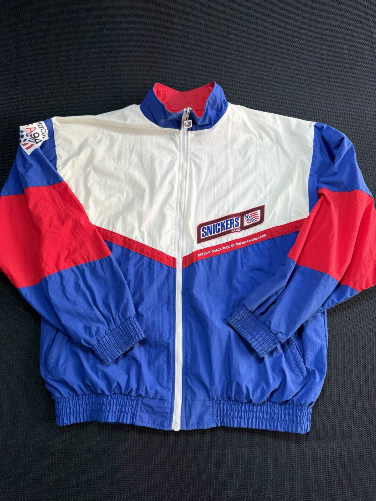 Vintage 1994 World Cup USA Snickers Windbreaker Jacket Soccer Promo Men’s Size L