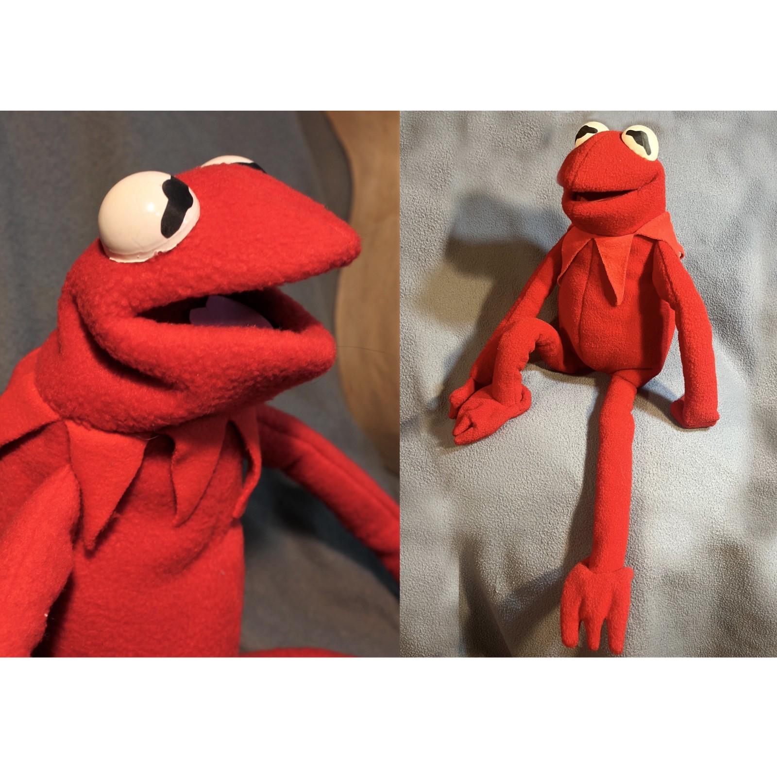 strange KERMIT rare RED hand PUPPET TOY MUPPETS SESAME STREET RANA RENE ELMO KO