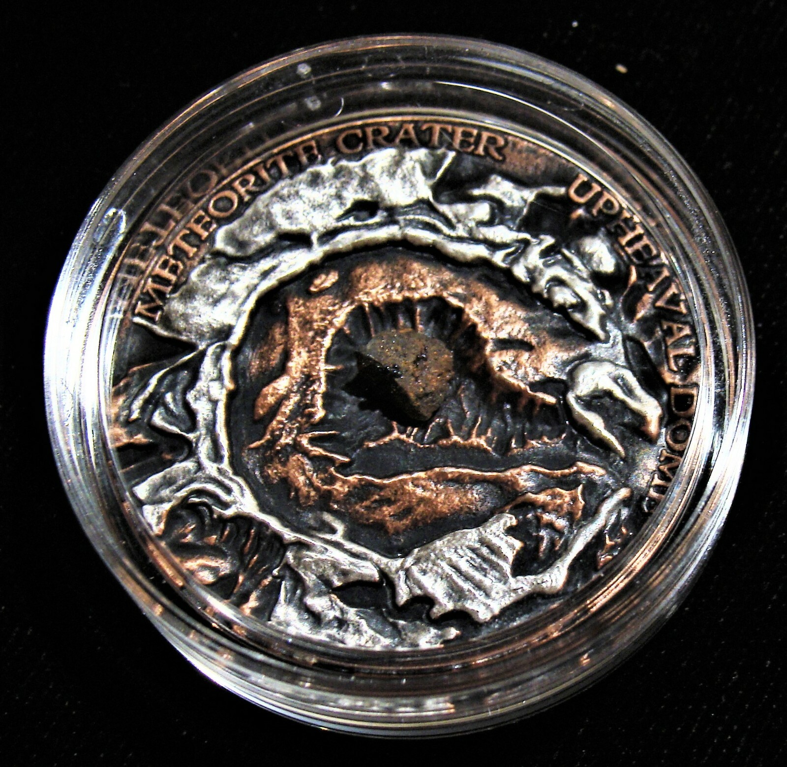 Niue: 2019  UPHEAVAL DOME Meteorite Crater, $1 Silver, Mintage of only 666 pcs.
