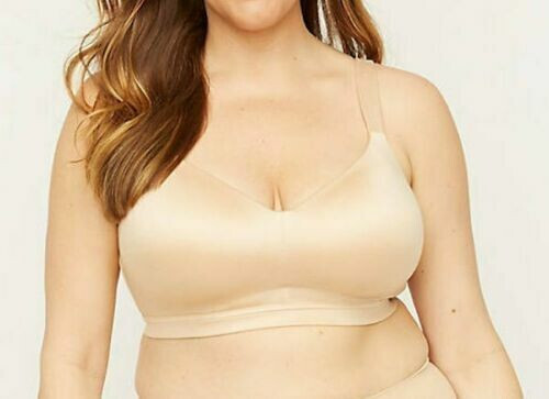 NWT Catherines Bra  Full Coverage smooth no wire BEIGE  lined 85358 46D