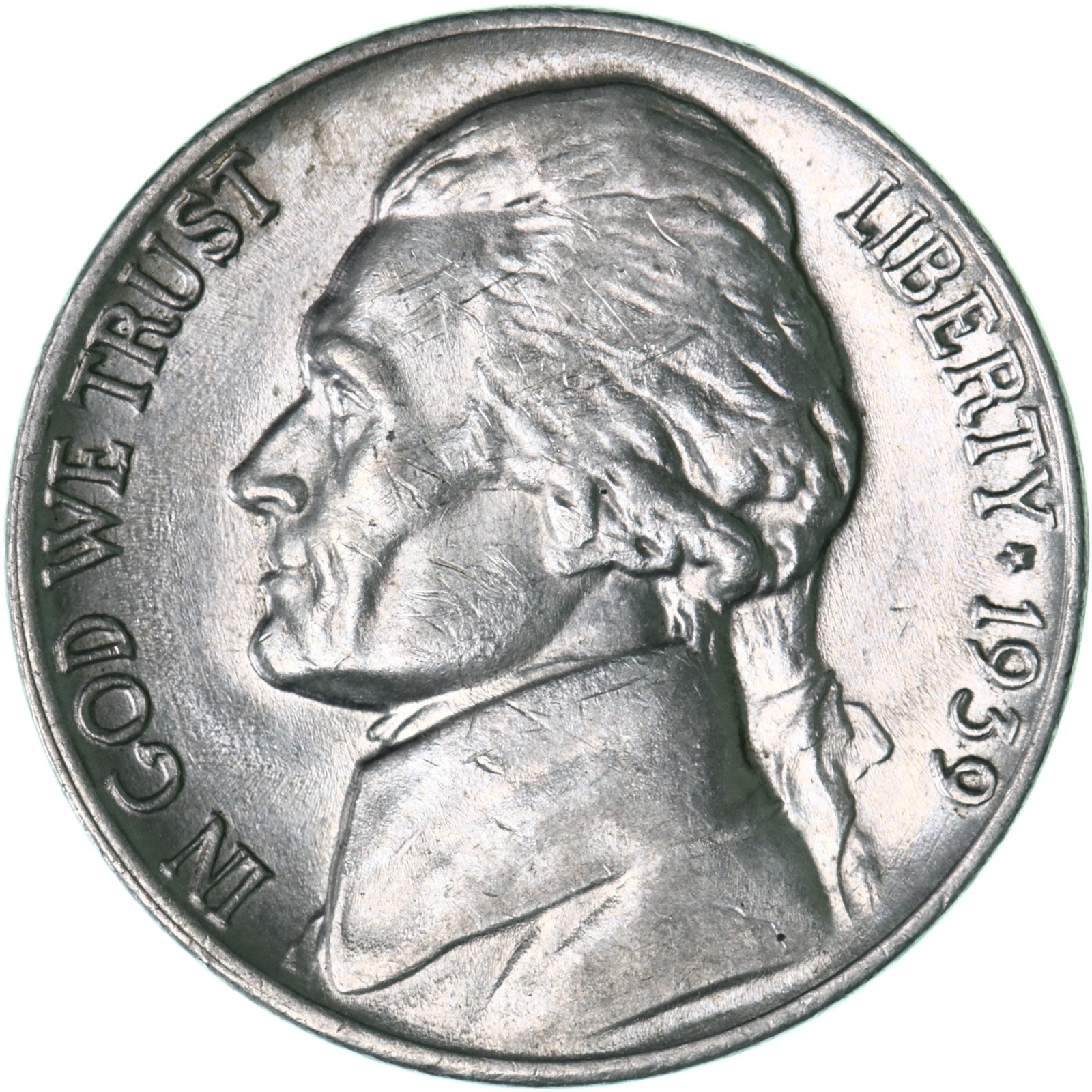 1939 (P) Jefferson Nickel About Uncirculated AU