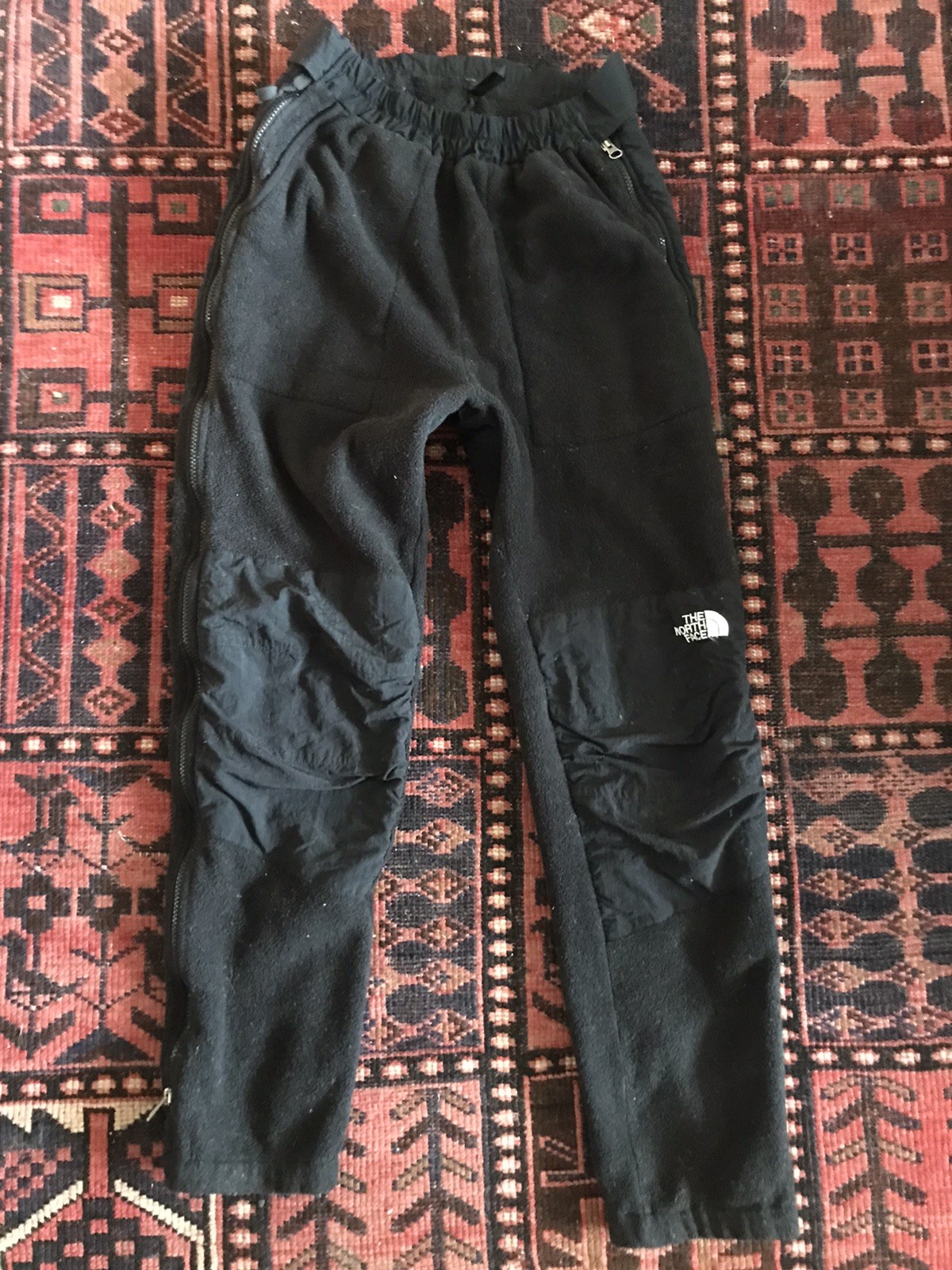 VTG Y2K North Face Denali Fleece Pants Zip Up Elastic Black Ski Snow VTG Y2K North Face Denali Fleece Pants Zip Up Elastic Black Ski Snow