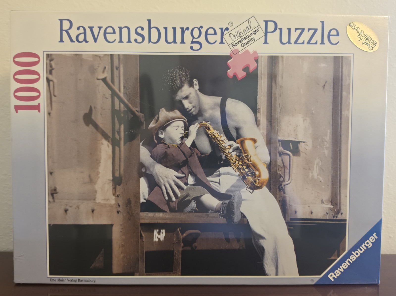 ULTRA RARE 1992 Sealed Ravensburger 1000 Pc Puzzle Max Plays The Sax - VTG NIB