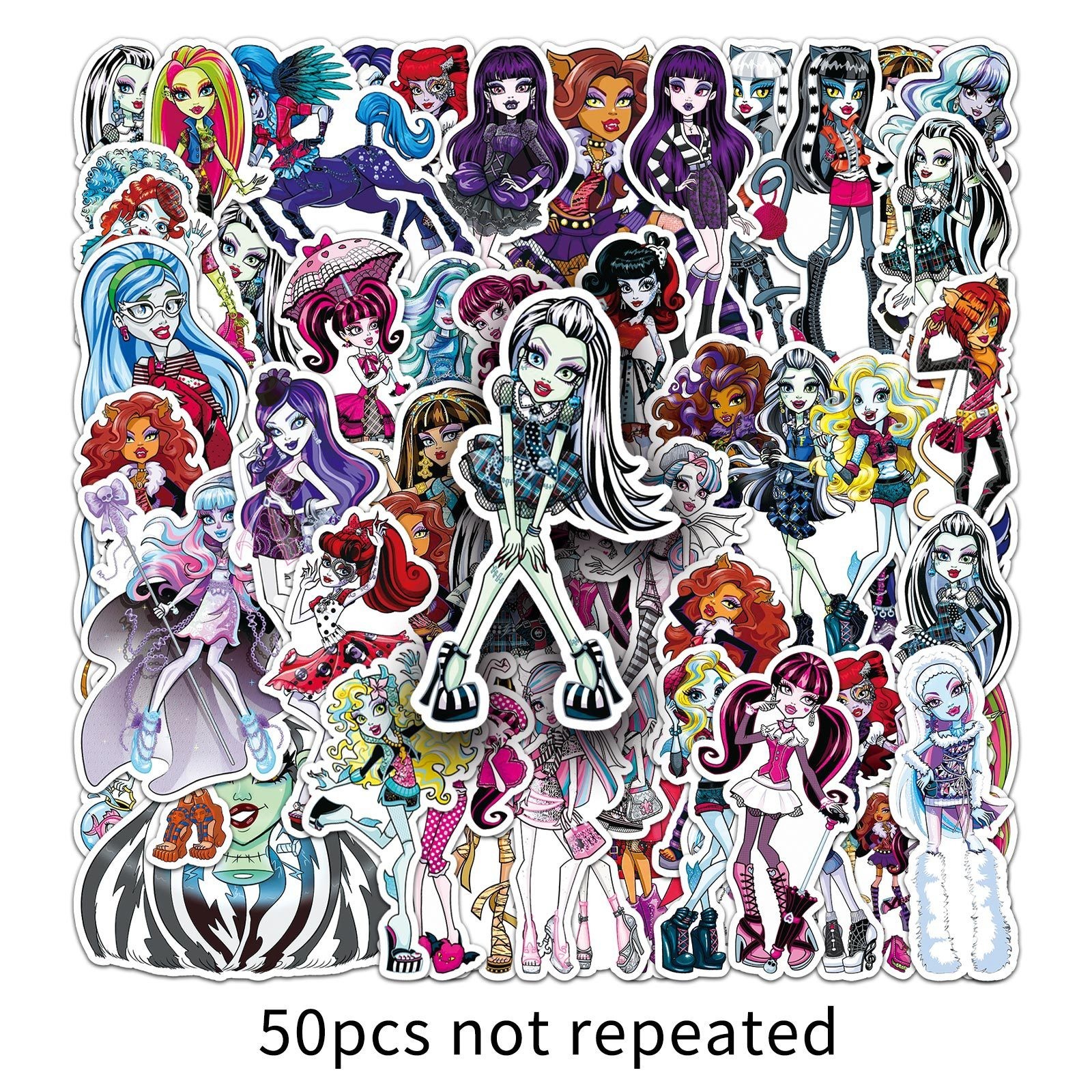 Mix 10/50 PCs Monster High Cartoon Luggage Notebook Gift Sticker-No Duplicate Mix 10/50 PCs Monster High Cartoon Luggage Notebook Gift Sticker-No Duplicate