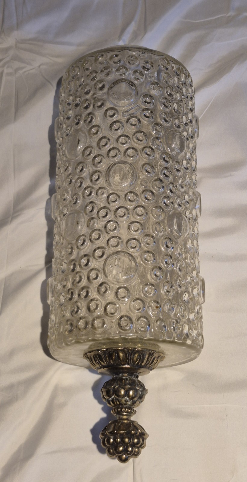 Vintage MCM Bubble Glass Light Shade