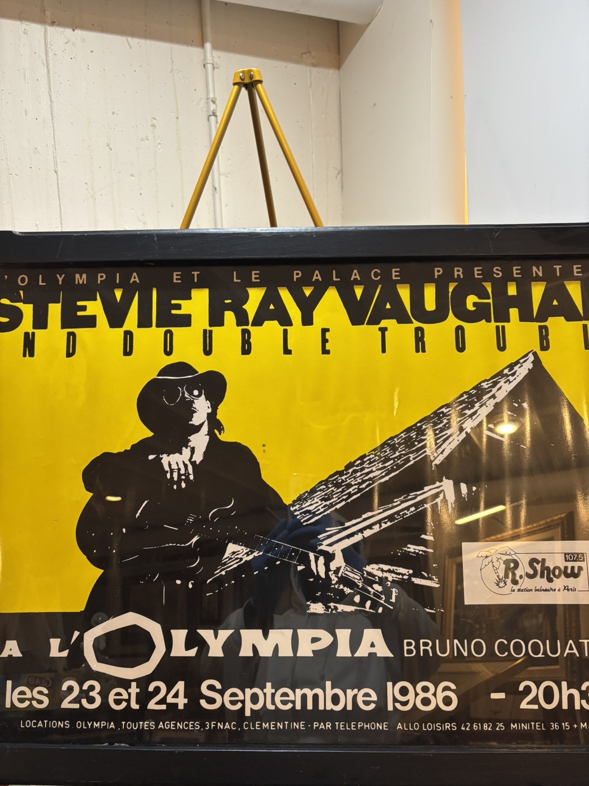 RARE 1986 Stevie Ray Vaughan SRV Paris Olympia Original Poster #179/1000