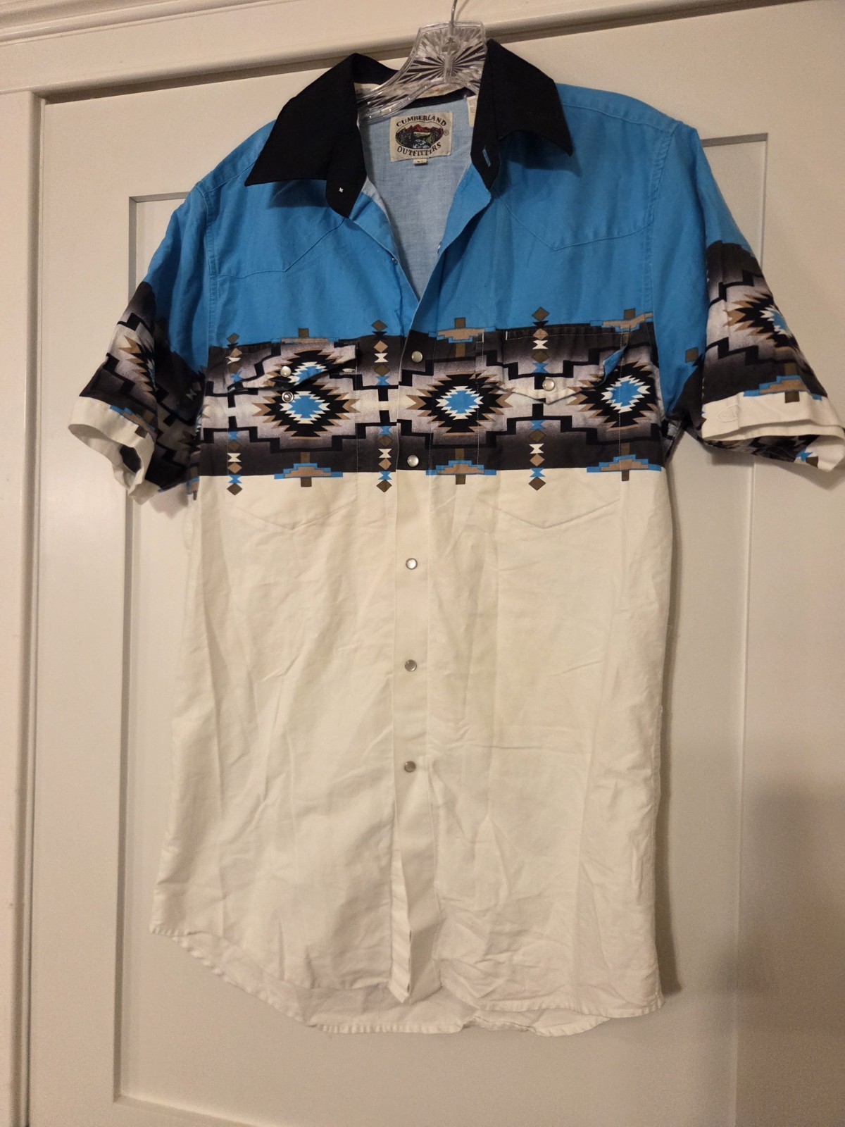 Vintage Cumberland Outfitters Western Style Pearl Snap Shirt Size Medium