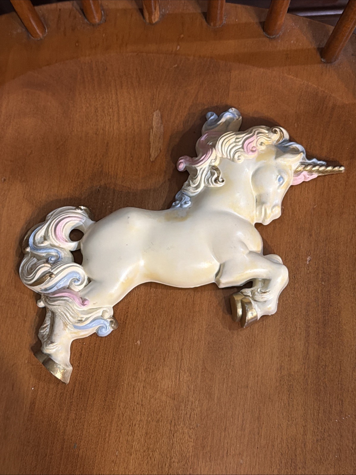 Vintage 10” Burwood Wall Hanging Unicorn