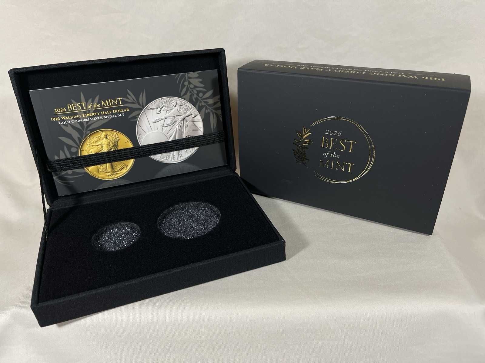 2026 Best of US Mint 1916 Walking Liberty Half Gold & Silver Medal OGP -NO COINS